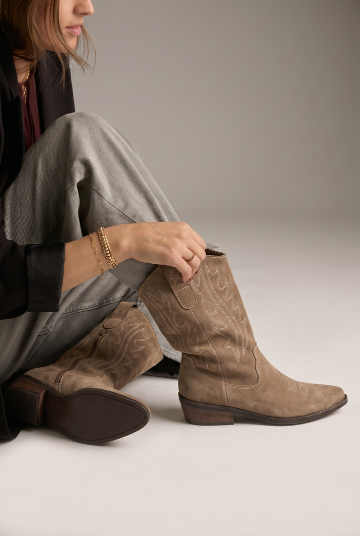 Bota Western Beige