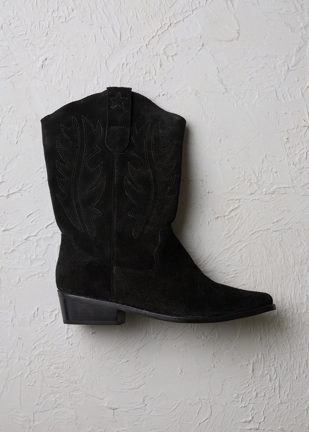 Bota Western Negro de cuero para mujer, hecha a mano en Chile | SENA