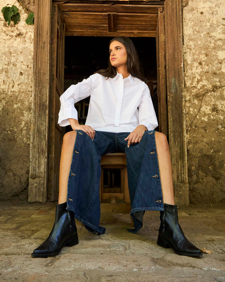Botín Greta de cuero para mujer, hecho a mano en Chile | SENA