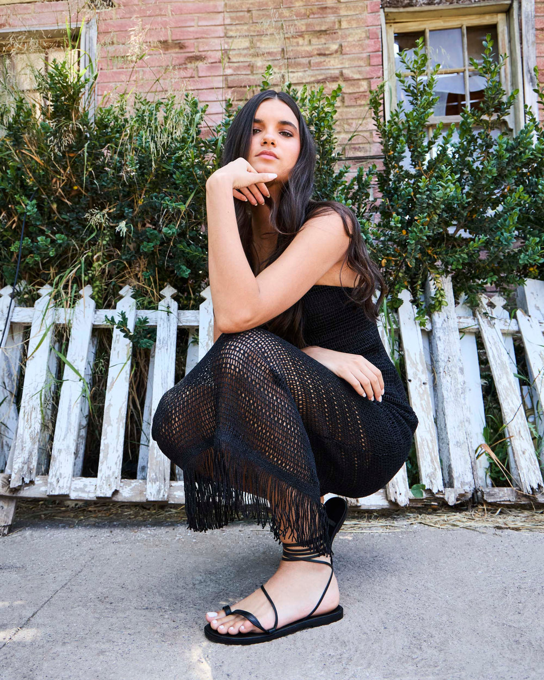 Sandalia Allure Negro de cuero para mujer, hecha a mano en Chile | SENA