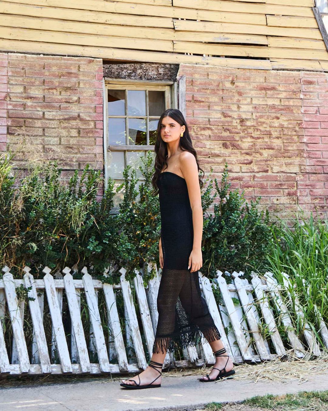 Sandalia Allure Negro de cuero para mujer, hecha a mano en Chile | SENA