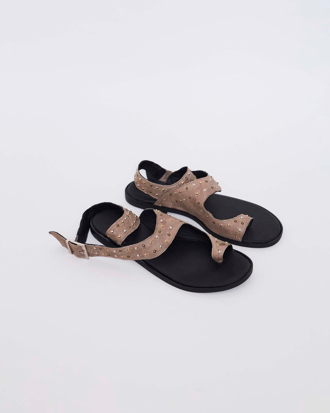 Sandalia Marais Beige de cuero para mujer, hecha a mano en Chile | SENA